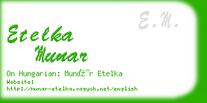 etelka munar business card